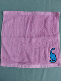 Rose Pink Embellished Washcloth – Dinosaur