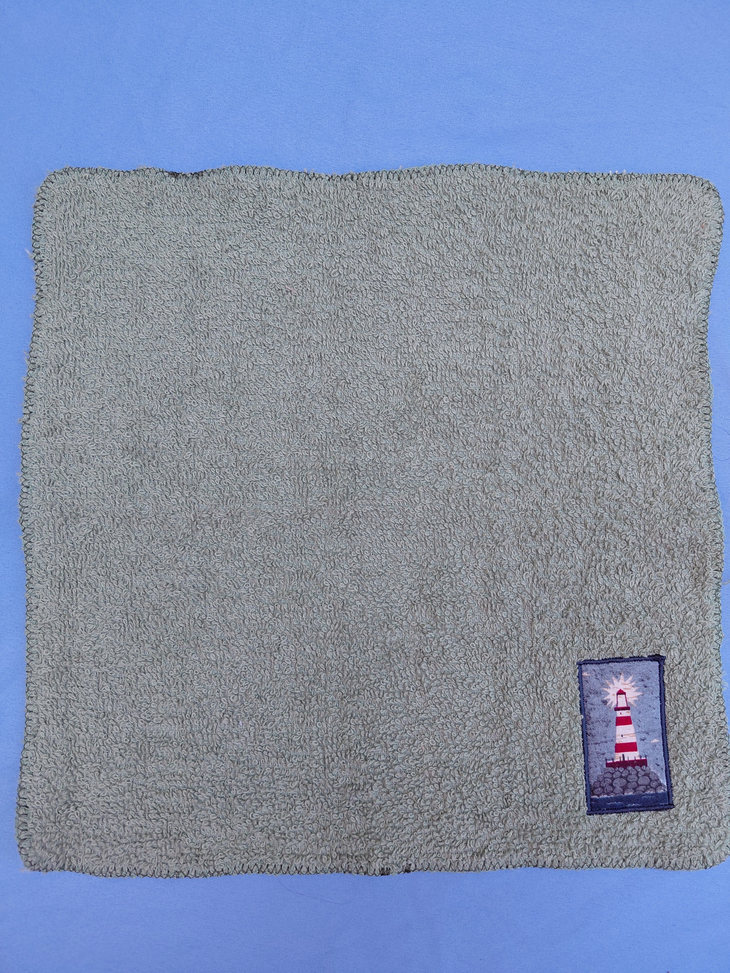 Sage Green Embellished Washcloth – Lighthouse
