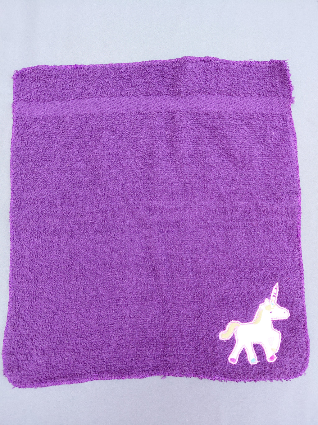 Dark Purple Embellished Washcloth – Unicorn
