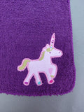 Dark Purple Embellished Washcloth – Unicorn