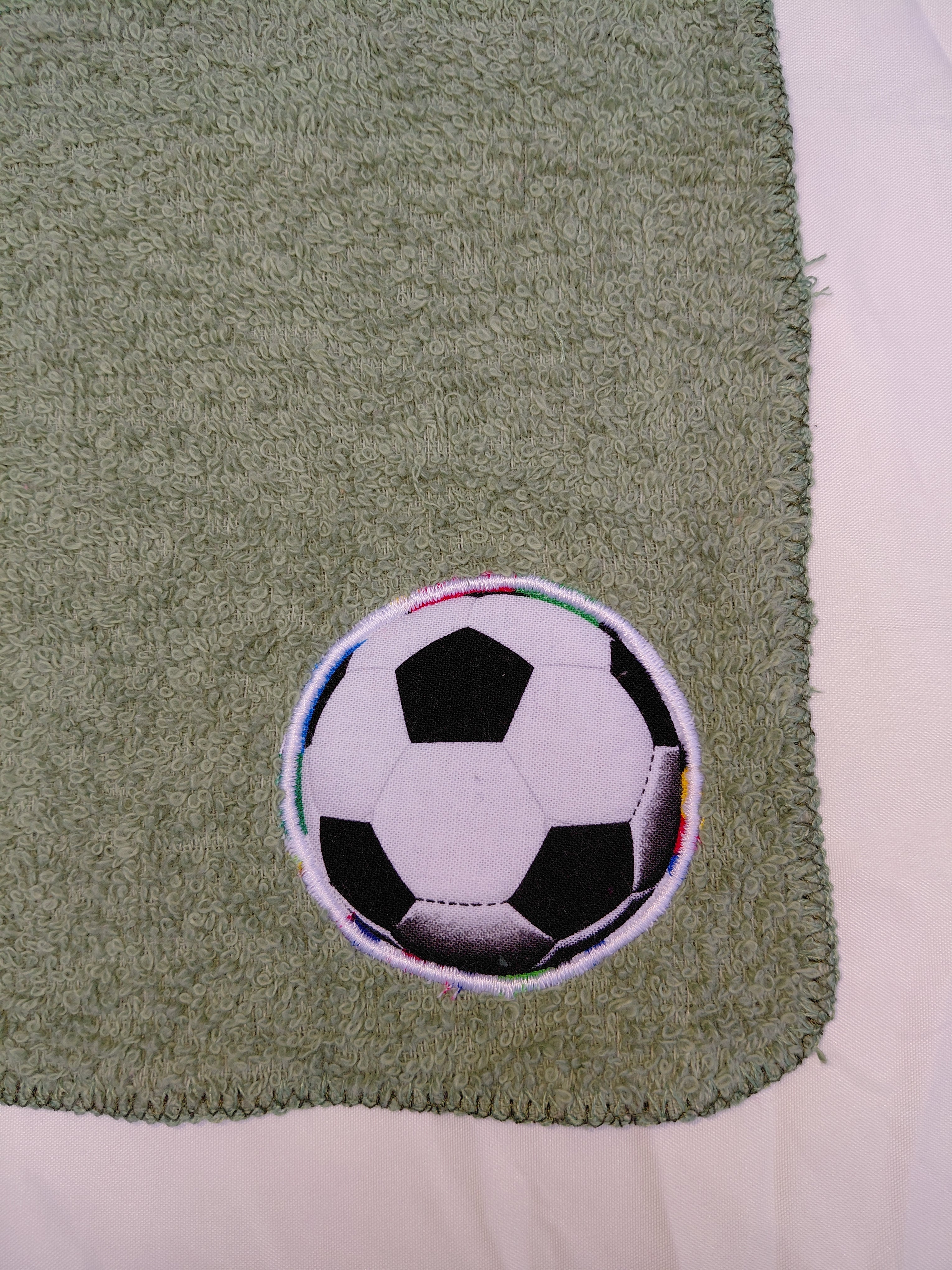 Soccer Gift for Players – Handcrafted Sage Green Washcloth, Unique Gift for Soccer Fans & Coaches, Handmade Bath Accessory