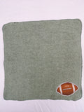 Football Gift for Fans – Handcrafted Sage Green Washcloth, Unique Gift for Football Lovers, Handmade Bath Accessory