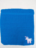 Unicorn Gift for Kids – Handcrafted Aqua Blue Washcloth, Unique Birthday Gift for Girls, Handmade Kids Bath Accessory