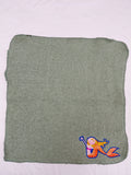 Mermaid Gift for Kids – Handcrafted Sage Green Washcloth, Unique Birthday Gift for Girls, Handmade Beach Bath Accessory