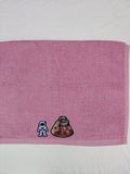 Space Gift for Kids – Handcrafted Rose Pink Hand Towel, Unique Birthday Gift for Girls, Handmade Astronaut Bath Accessory