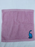 Dinosaur Gift for Kids – Handcrafted Rose Pink Washcloth, Unique Birthday Gift for Kids, Handmade Bath Accessory