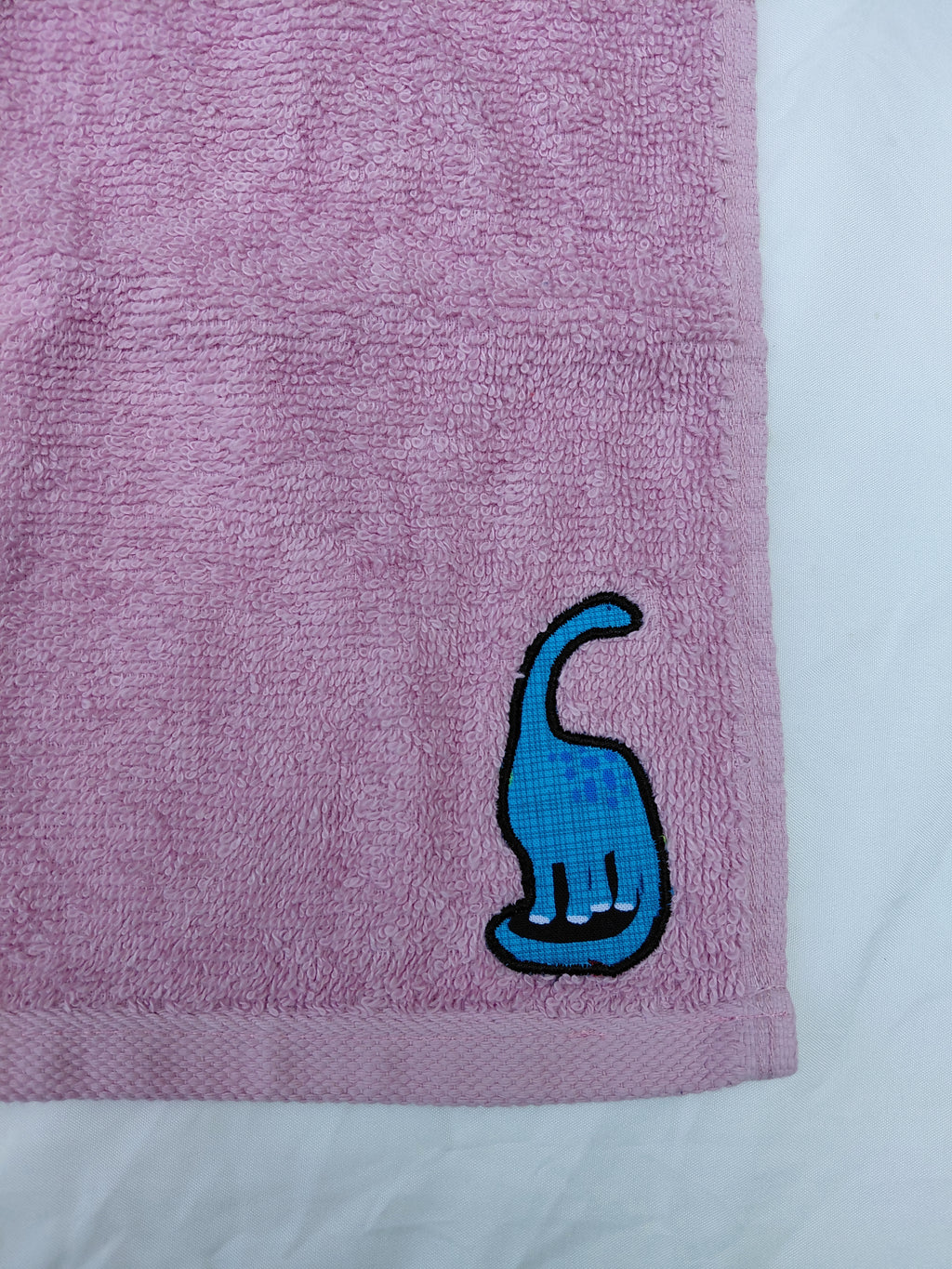 Dinosaur Gift for Kids – Handcrafted Rose Pink Washcloth, Unique Birthday Gift for Kids, Handmade Bath Accessory