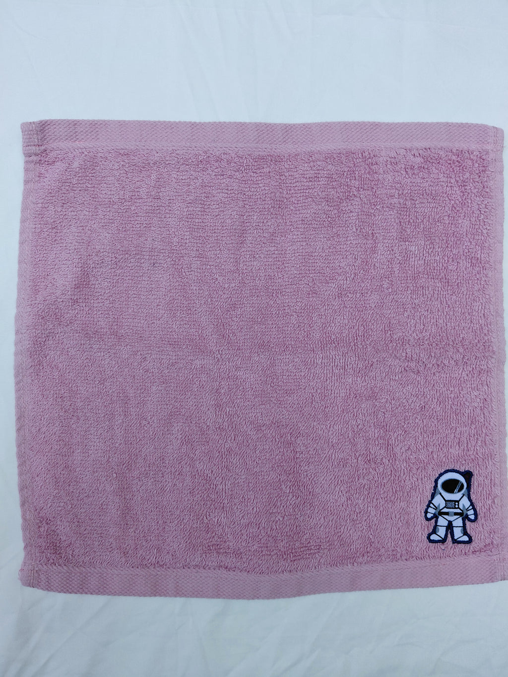 Space Gift for Girls – Handcrafted Rose Pink Washcloth, Unique Birthday Gift for Kids, Handmade Astronaut Bath Accessory