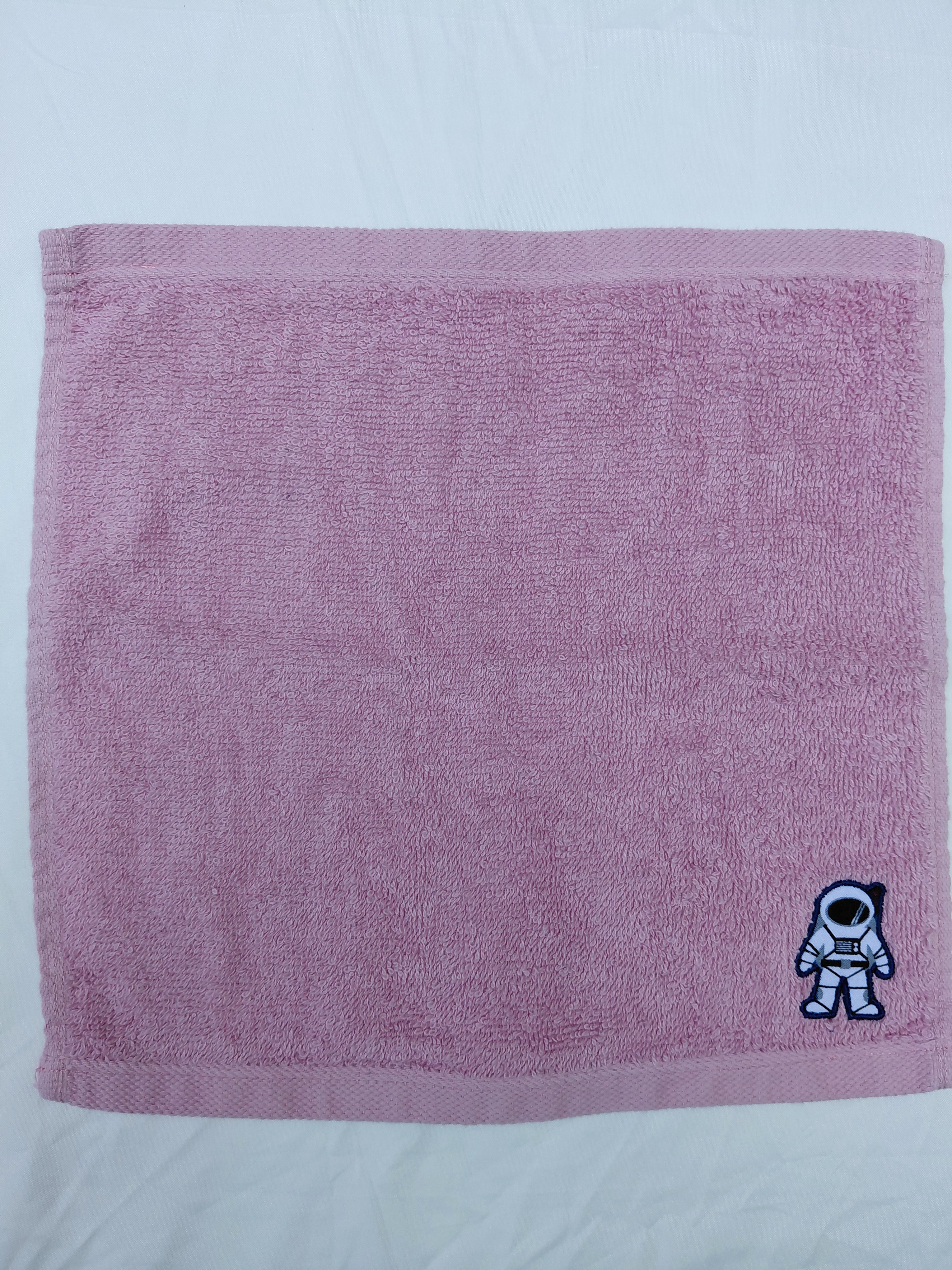Space Gift for Girls – Handcrafted Rose Pink Washcloth, Unique Birthday Gift for Kids, Handmade Astronaut Bath Accessory