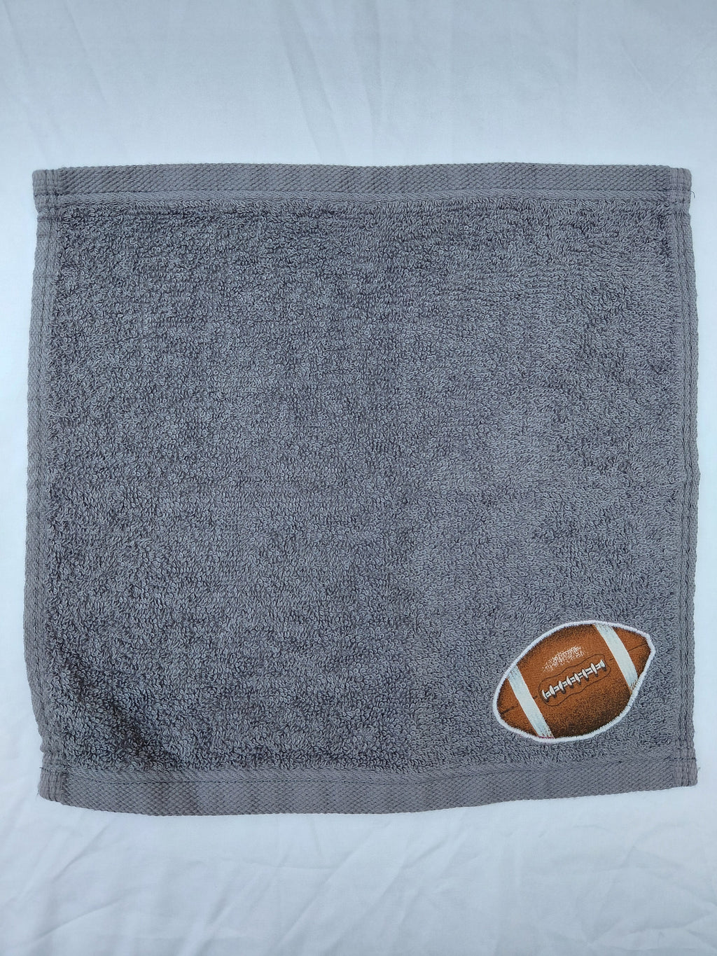 Football Gift for Fans – Handcrafted Stormy Sky Gray Washcloth, Unique Gift for Football Lovers, Handmade Bath Accessory