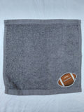 Football Gift for Fans – Handcrafted Stormy Sky Gray Washcloth, Unique Gift for Football Lovers, Handmade Bath Accessory