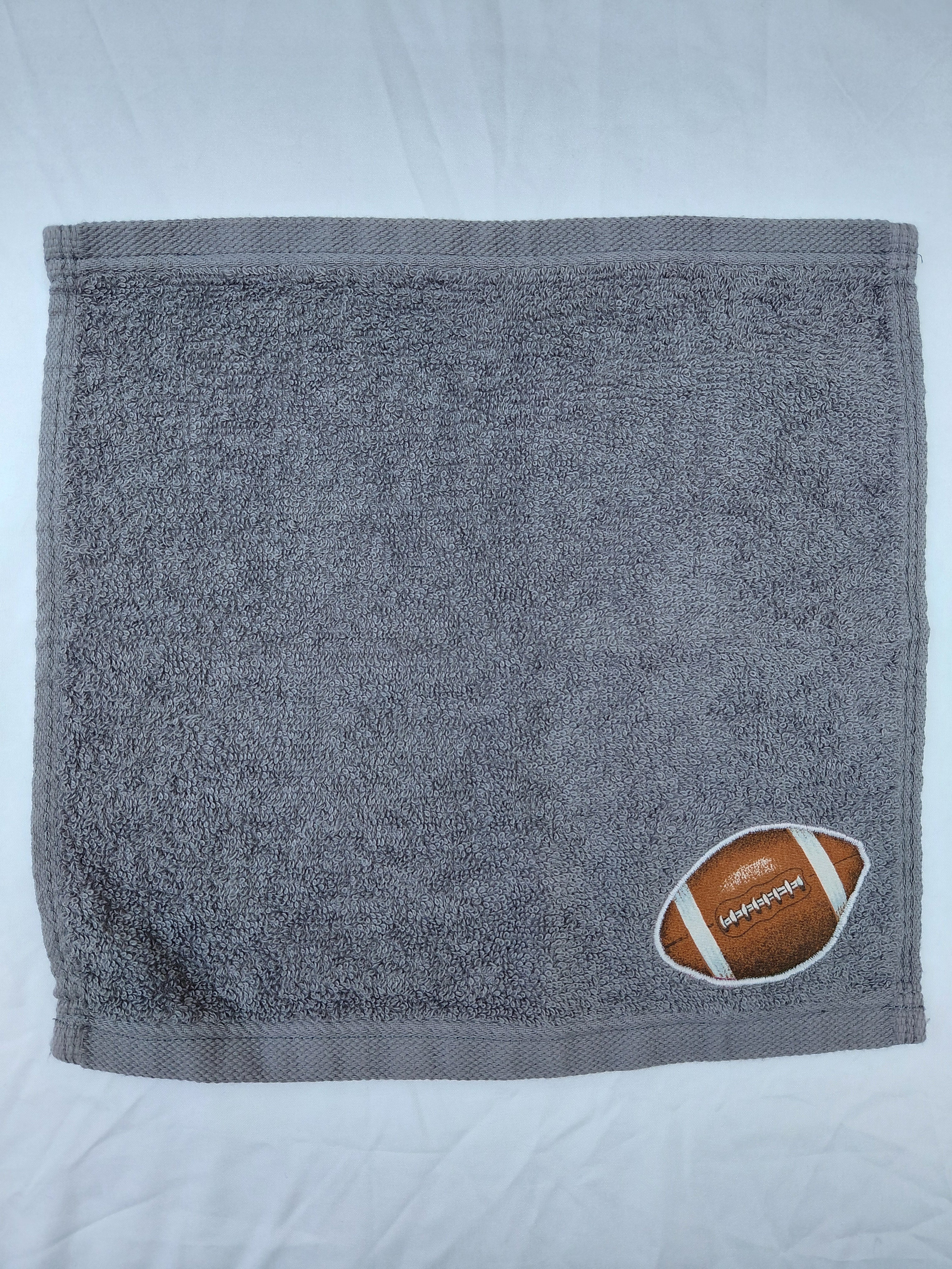 Football Gift for Fans – Handcrafted Stormy Sky Gray Washcloth, Unique Gift for Football Lovers, Handmade Bath Accessory