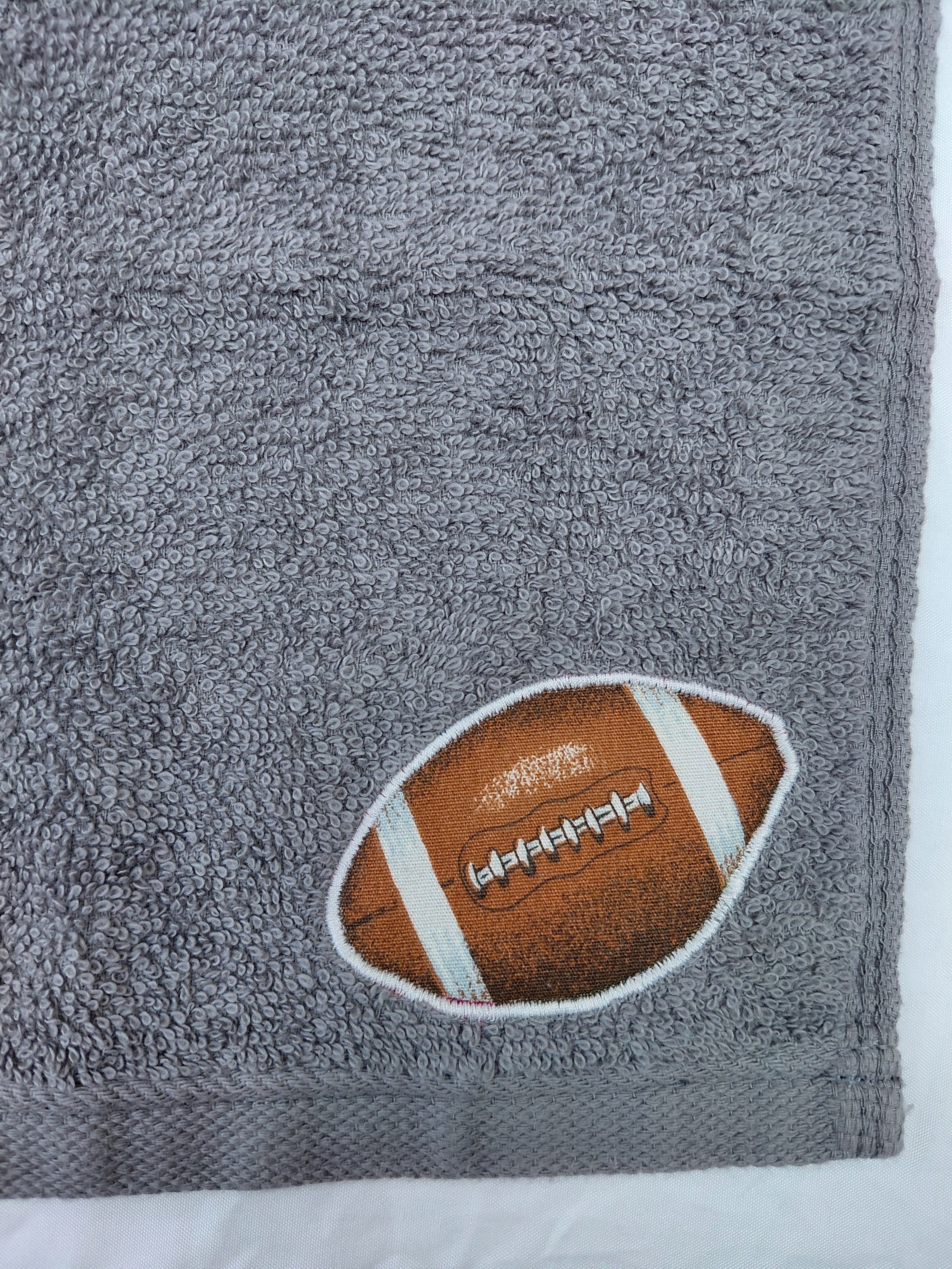 Football Gift for Fans – Handcrafted Stormy Sky Gray Washcloth, Unique Gift for Football Lovers, Handmade Bath Accessory