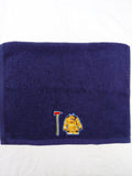 Firefighter Gift for Kids – Handcrafted Dark Blue Hand Towel, Unique Gift for Firefighter Fans, Handmade Bath Accessory