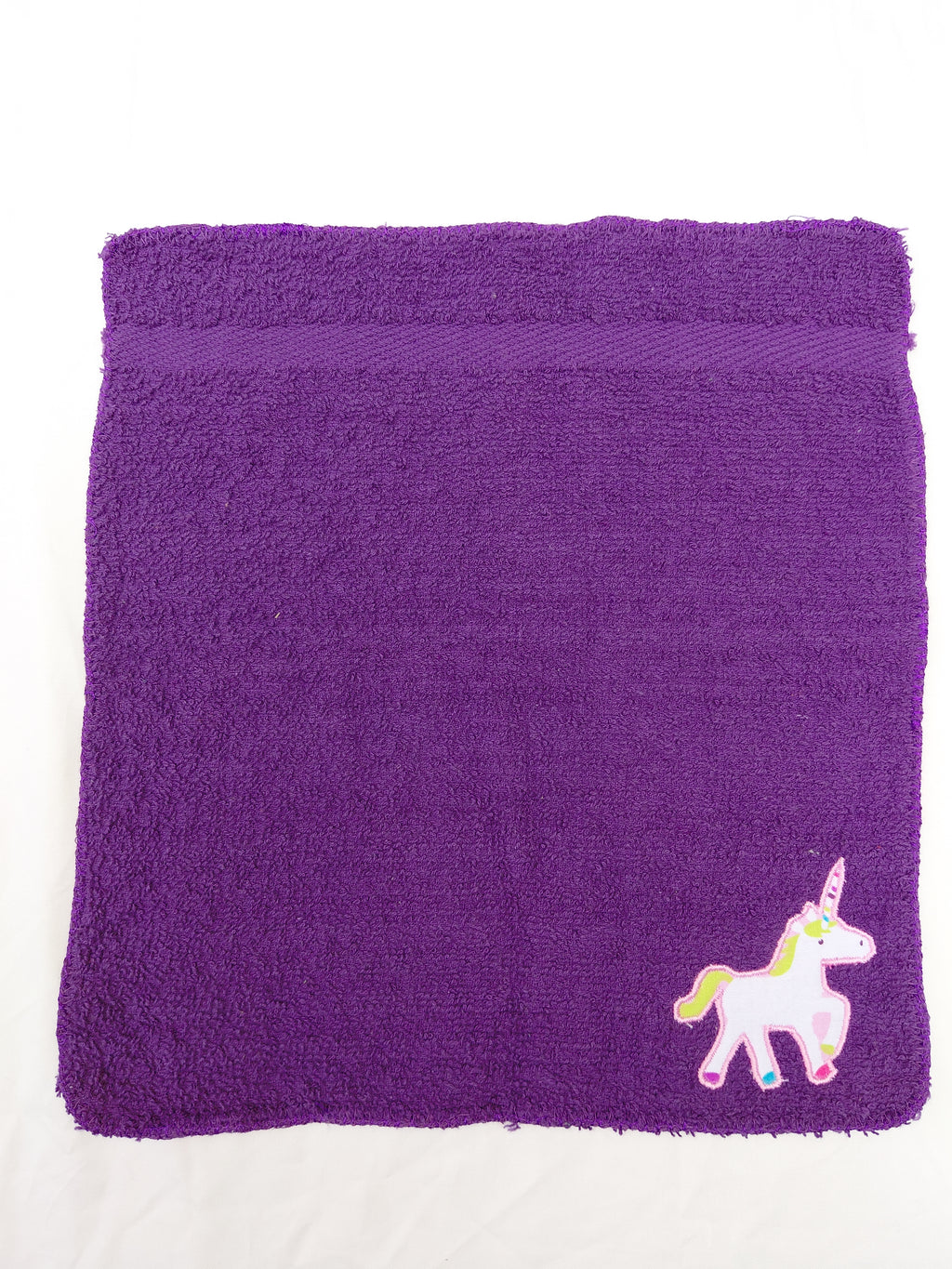 Unicorn Gift for Kids – Handcrafted Dark Purple Washcloth, Unique Birthday Gift for Kids, Handmade Bath Accessory