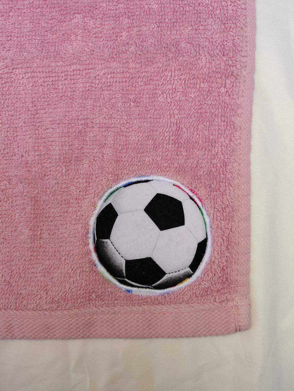 Soccer Gift for Girls – Handcrafted Rose Pink Washcloth, Unique Gift for Soccer Players, Handmade Bath Accessory