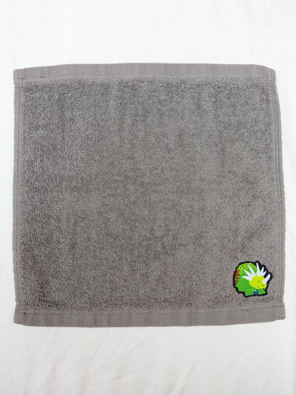 Dinosaur Gift for Kids – Handcrafted Stormy Sky Gray Washcloth, Unique Birthday Gift for Boys, Handmade Bath Accessory