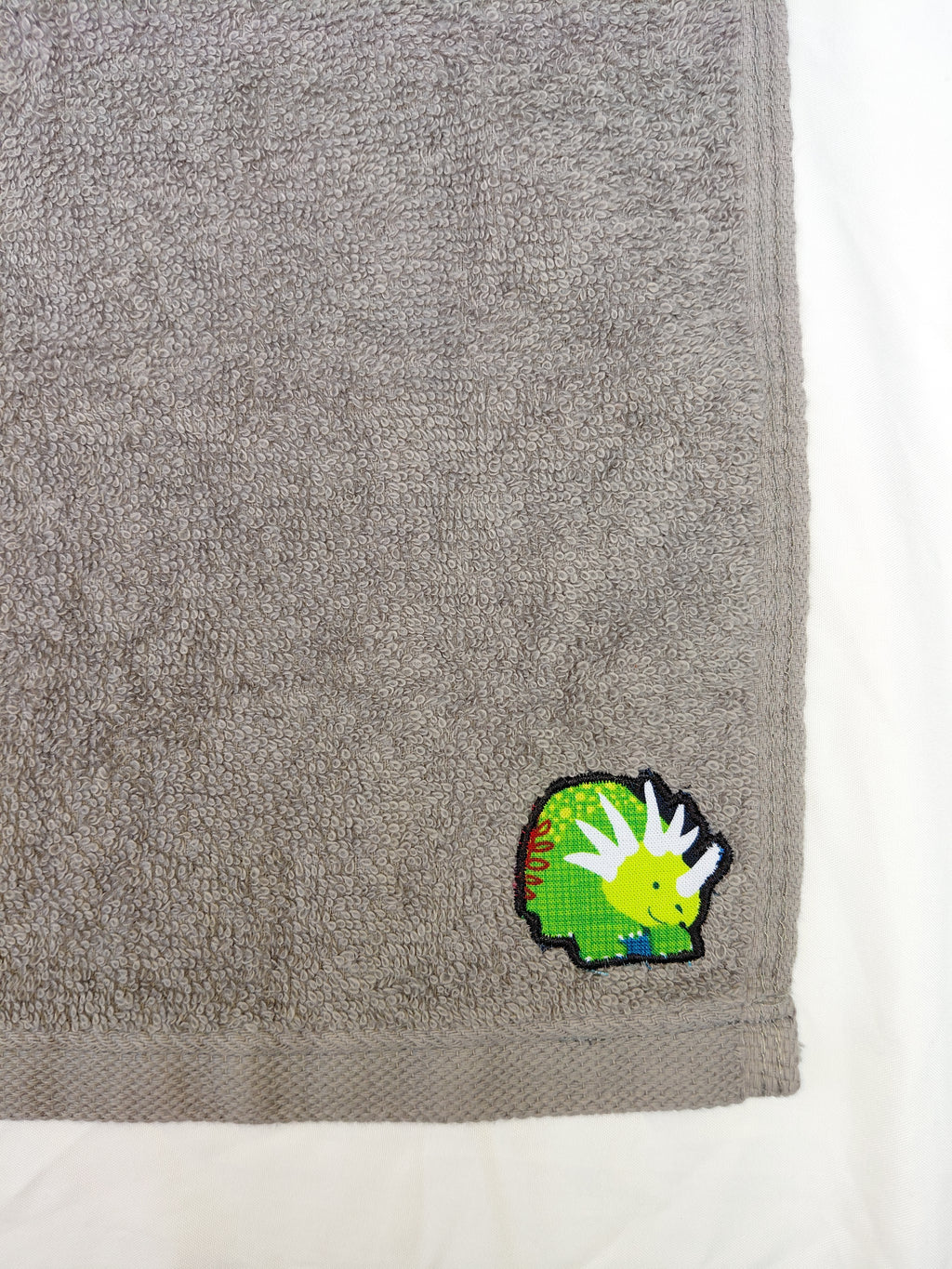Dinosaur Gift for Kids – Handcrafted Stormy Sky Gray Washcloth, Unique Birthday Gift for Boys, Handmade Bath Accessory