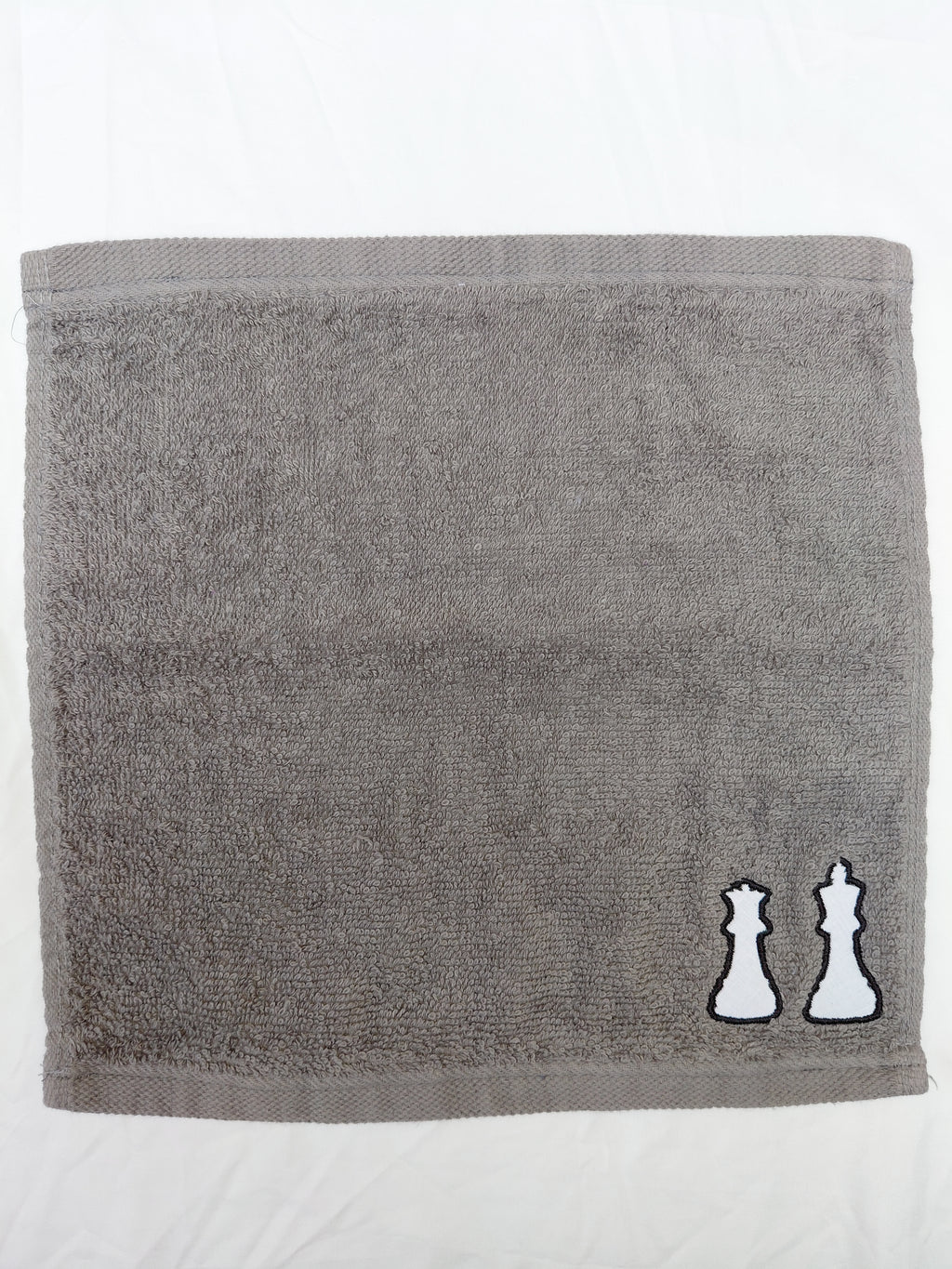 Chess Gift for Adults – Handcrafted Stormy Sky Gray Washcloth, Unique Gift for Chess Players, Handmade Bath Accessory