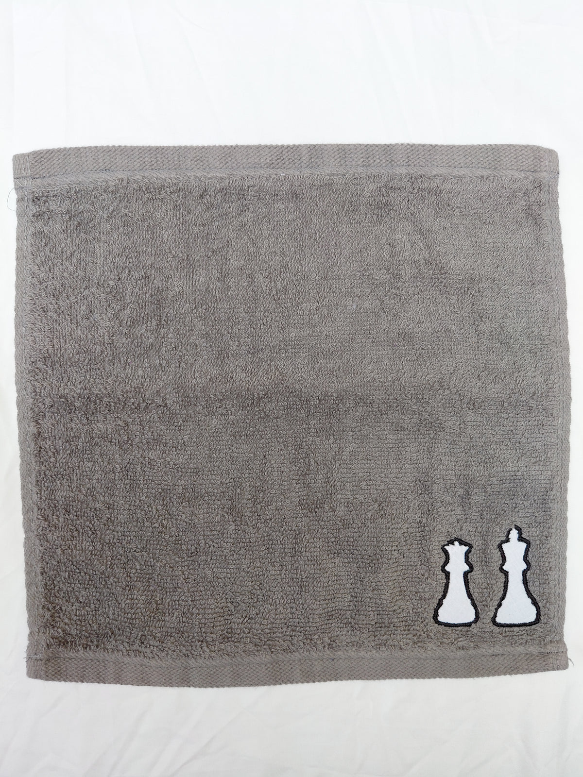 Chess Gift for Adults – Handcrafted Stormy Sky Gray Washcloth, Unique Gift for Chess Players, Handmade Bath Accessory