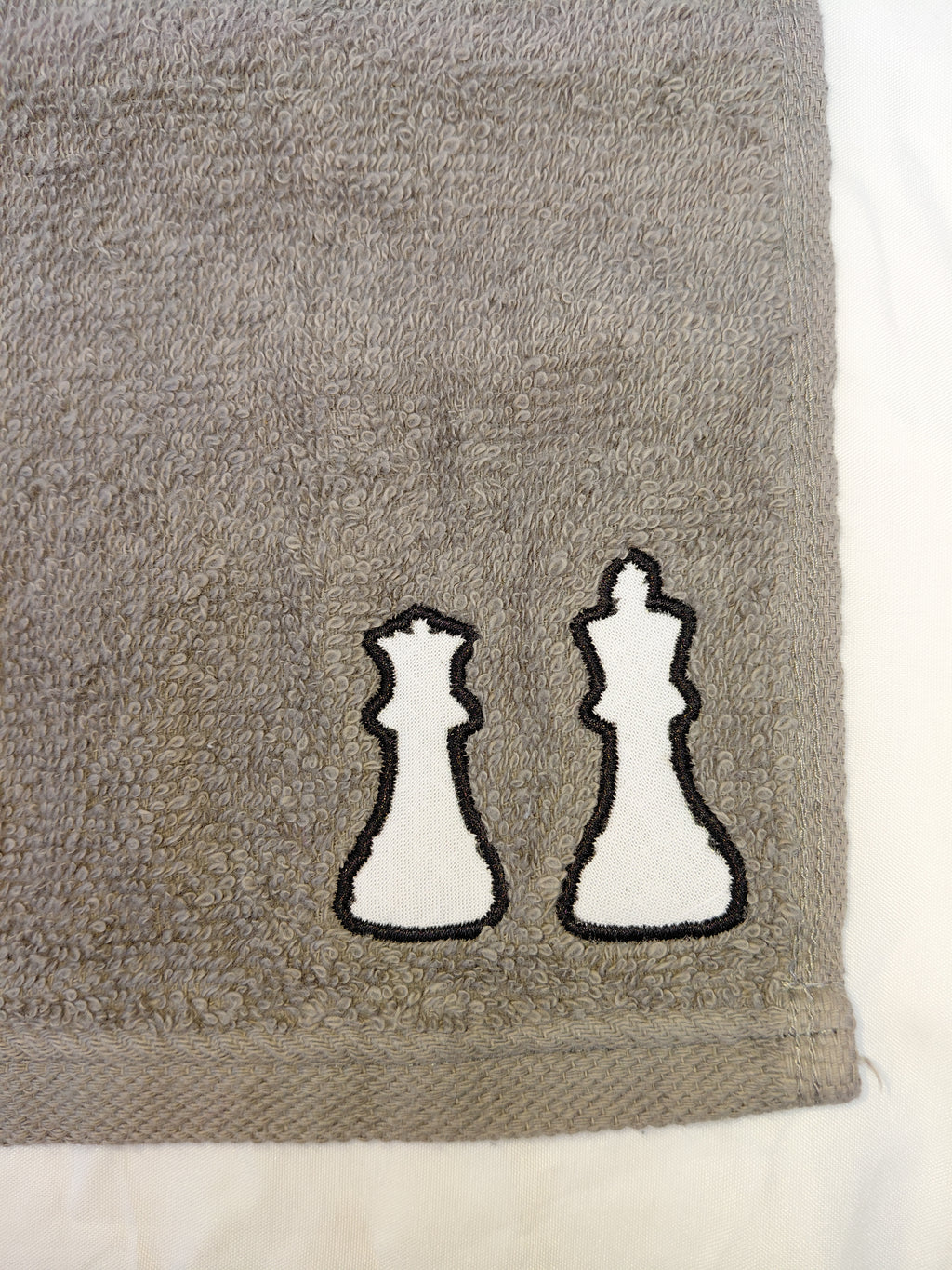 Chess Gift for Adults – Handcrafted Stormy Sky Gray Washcloth, Unique Gift for Chess Players, Handmade Bath Accessory
