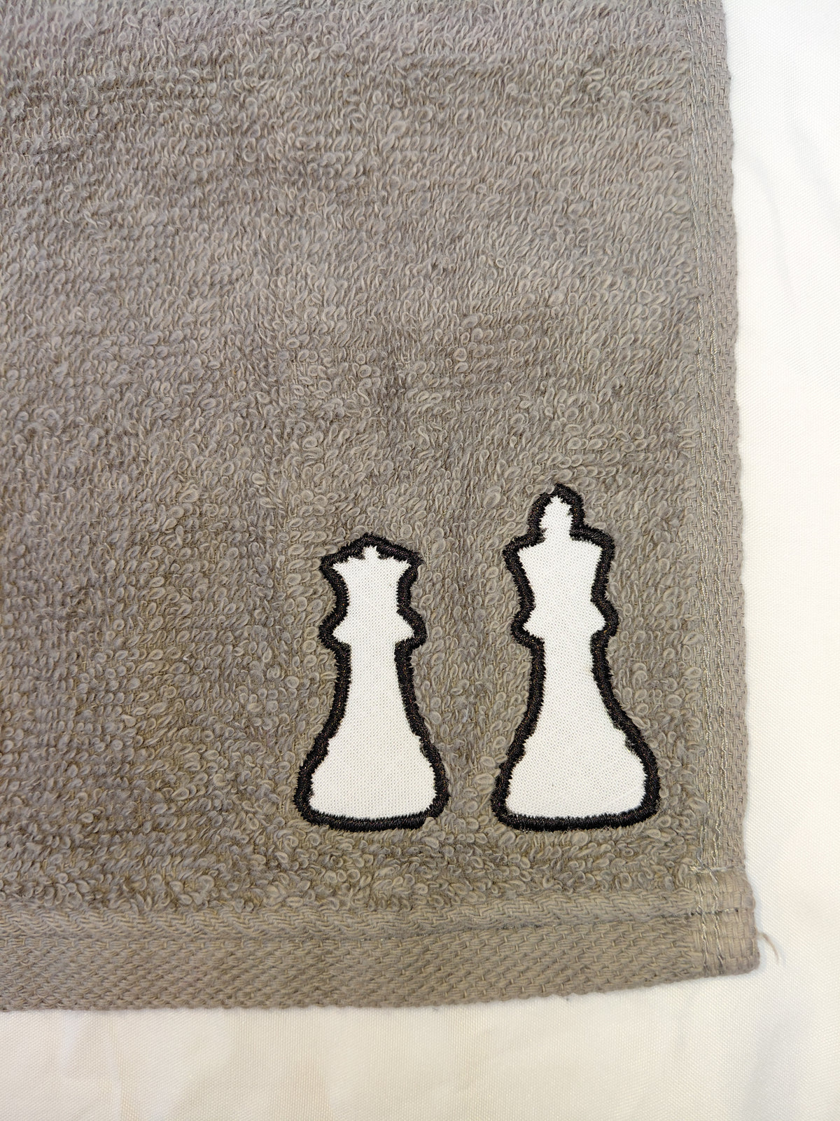 Chess Gift for Adults – Handcrafted Stormy Sky Gray Washcloth, Unique Gift for Chess Players, Handmade Bath Accessory