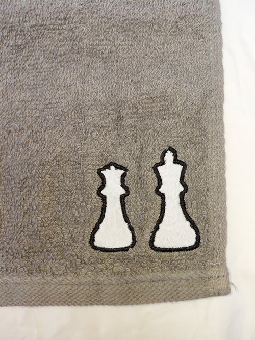 Chess Gift for Adults – Handcrafted Stormy Sky Gray Washcloth, Unique Gift for Chess Players, Handmade Bath Accessory
