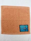 Shark Gift for Kids – Handcrafted Burnt Orange Washcloth, Unique Birthday Gift for Ocean Lovers, Handmade Bath Accessory