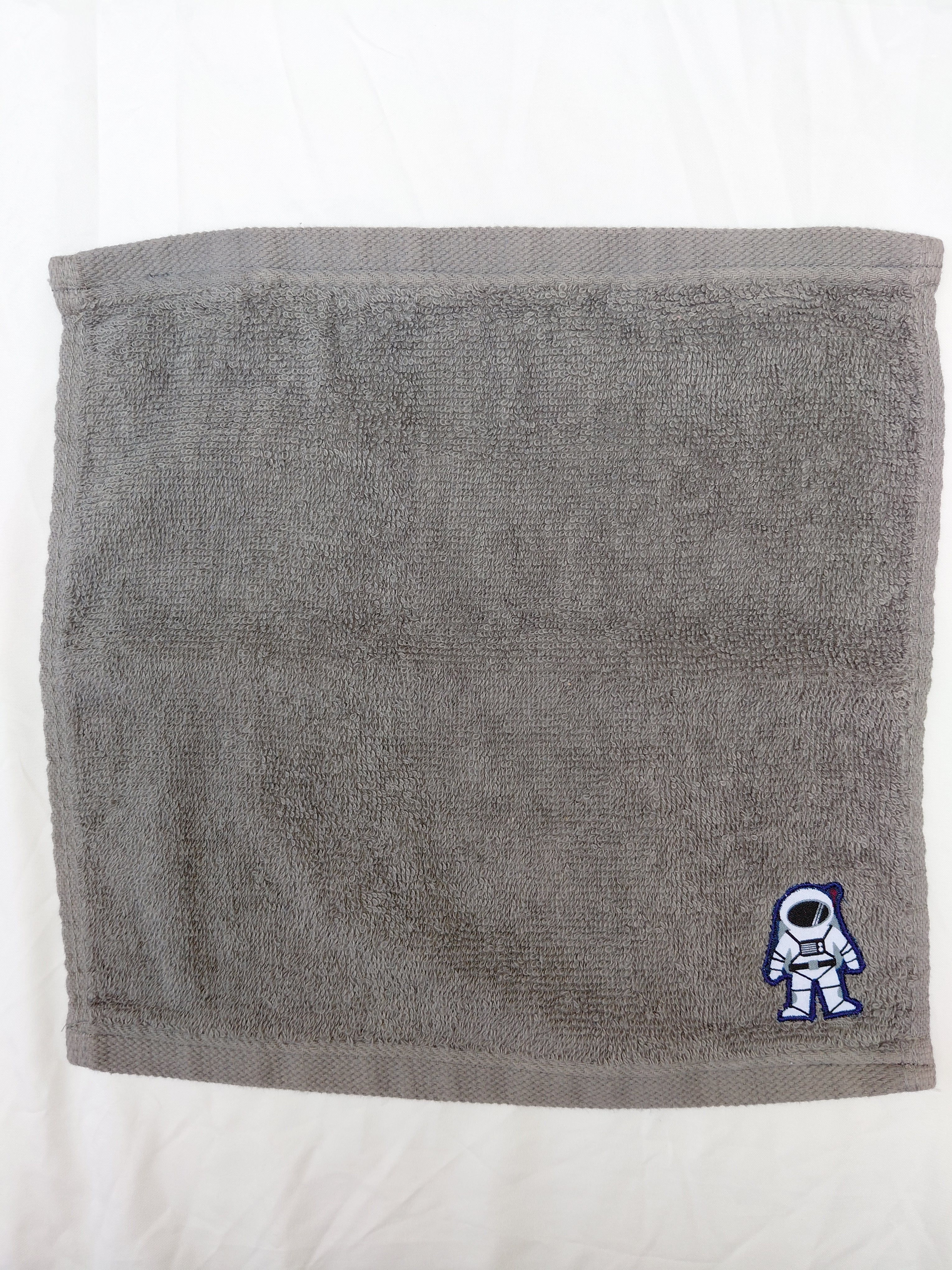 Space Gift for Kids – Handcrafted Stormy Sky Gray Washcloth, Unique Birthday Gift, Handmade Astronaut Bath Accessory