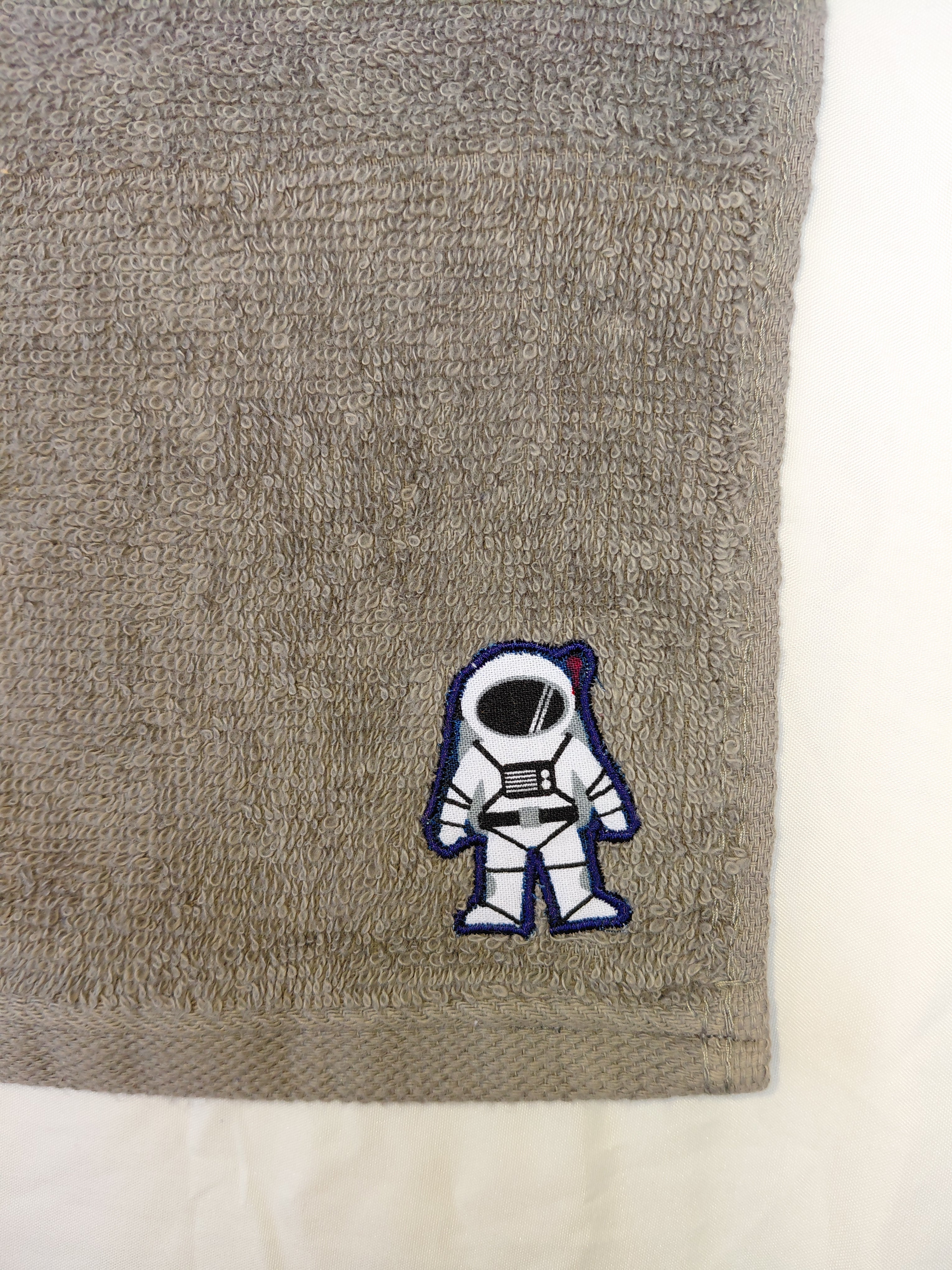 Space Gift for Kids – Handcrafted Stormy Sky Gray Washcloth, Unique Birthday Gift, Handmade Astronaut Bath Accessory