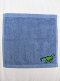 Dinosaur Gift for Kids – Handcrafted Sky Blue Washcloth, Unique Birthday Gift for Boys, Handmade Bath Accessory