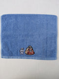 Space Gift for Kids – Handcrafted Sky Blue Hand Towel, Unique Birthday Gift, Handmade Astronaut & Space Capsule Bath Accessory