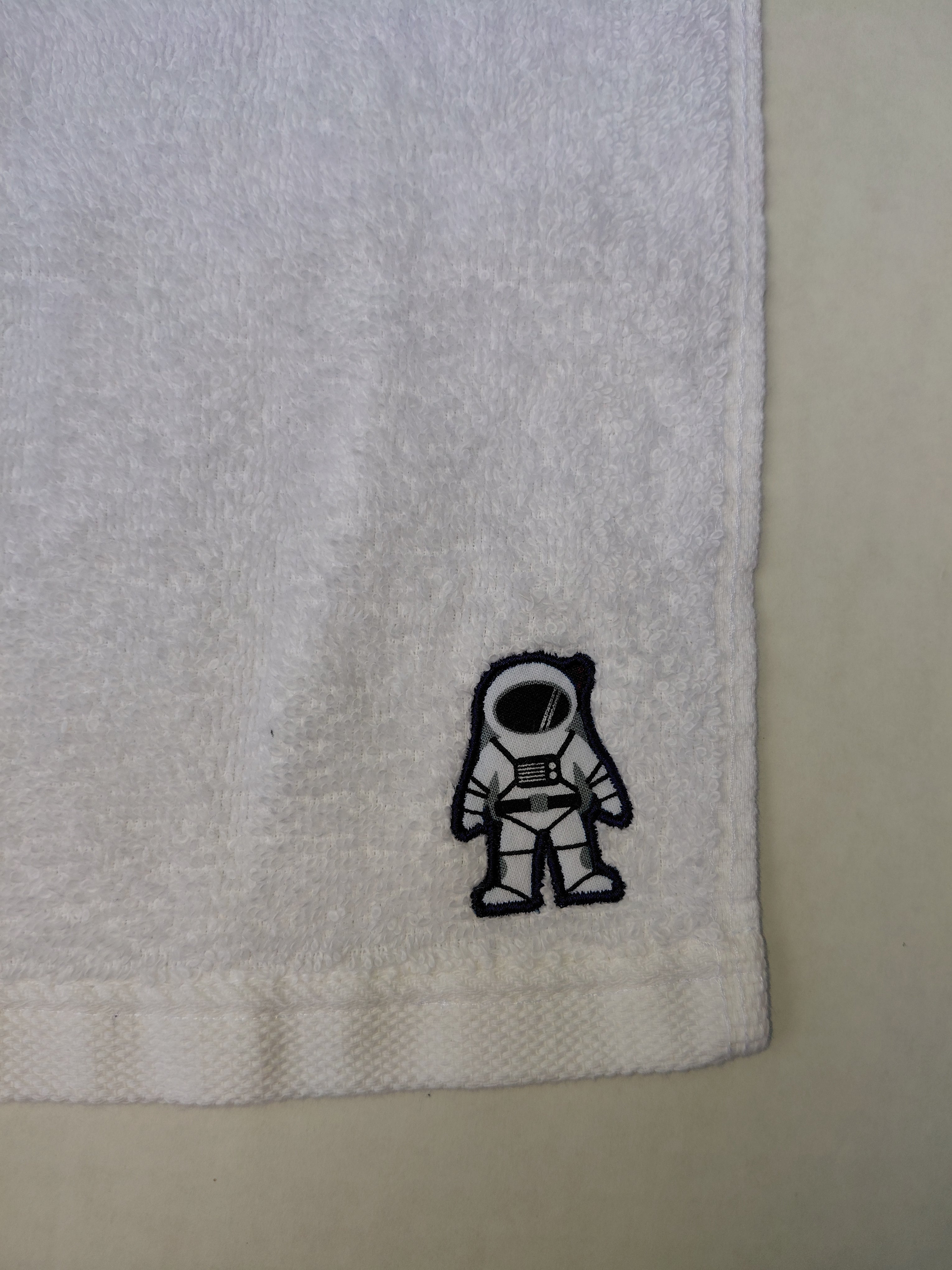 Space Gift for Kids – Handcrafted Snow White Washcloth, Unique Birthday Gift, Handmade Astronaut Bath Accessory