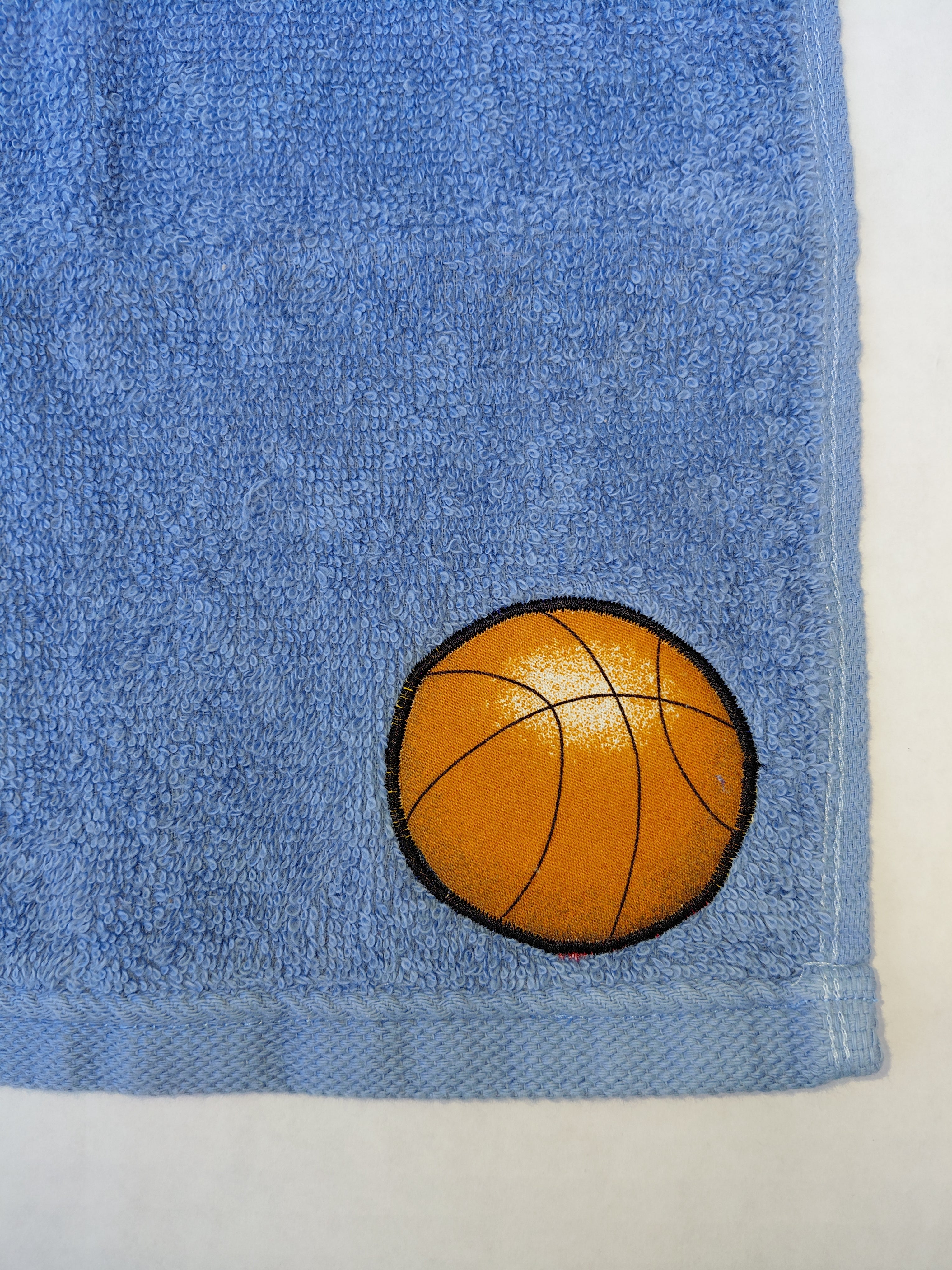 Basketball Gift for Players – Handcrafted Sky Blue Washcloth, Unique Gift for Basketball Fans, Handmade Bath Accessory