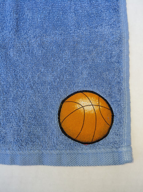 Basketball Gift for Players – Handcrafted Sky Blue Washcloth, Unique Gift for Basketball Fans, Handmade Bath Accessory