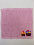 Cupcake Gift for Kids – Handcrafted Rose Pink Washcloth, Unique Birthday Gift for Baking Lovers, Handmade Bath Accessory