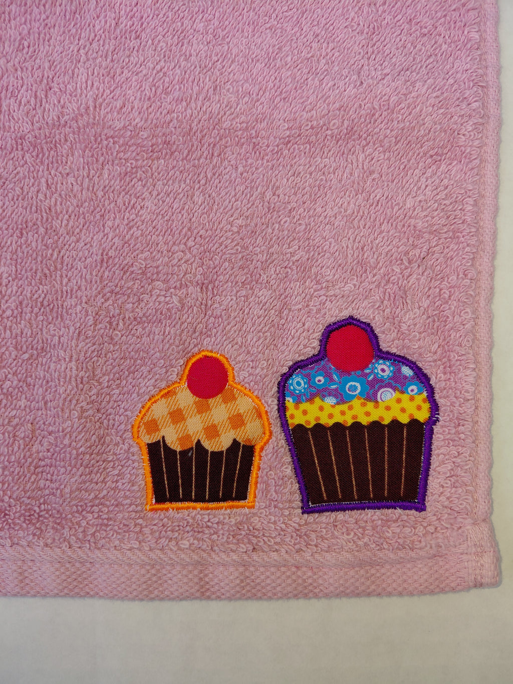 Cupcake Gift for Kids – Handcrafted Rose Pink Washcloth, Unique Birthday Gift for Baking Lovers, Handmade Bath Accessory