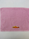 Fishing Gift for Women – Handcrafted Rose Pink Hand Towel, Unique Gift for Fisherwomen, Handmade Bath Accessory
