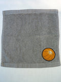 Basketball Washcloth – Handcrafted Stormy Sky Gray Bath Cloth | Sports Gift, Unique Handmade Bath Accessory