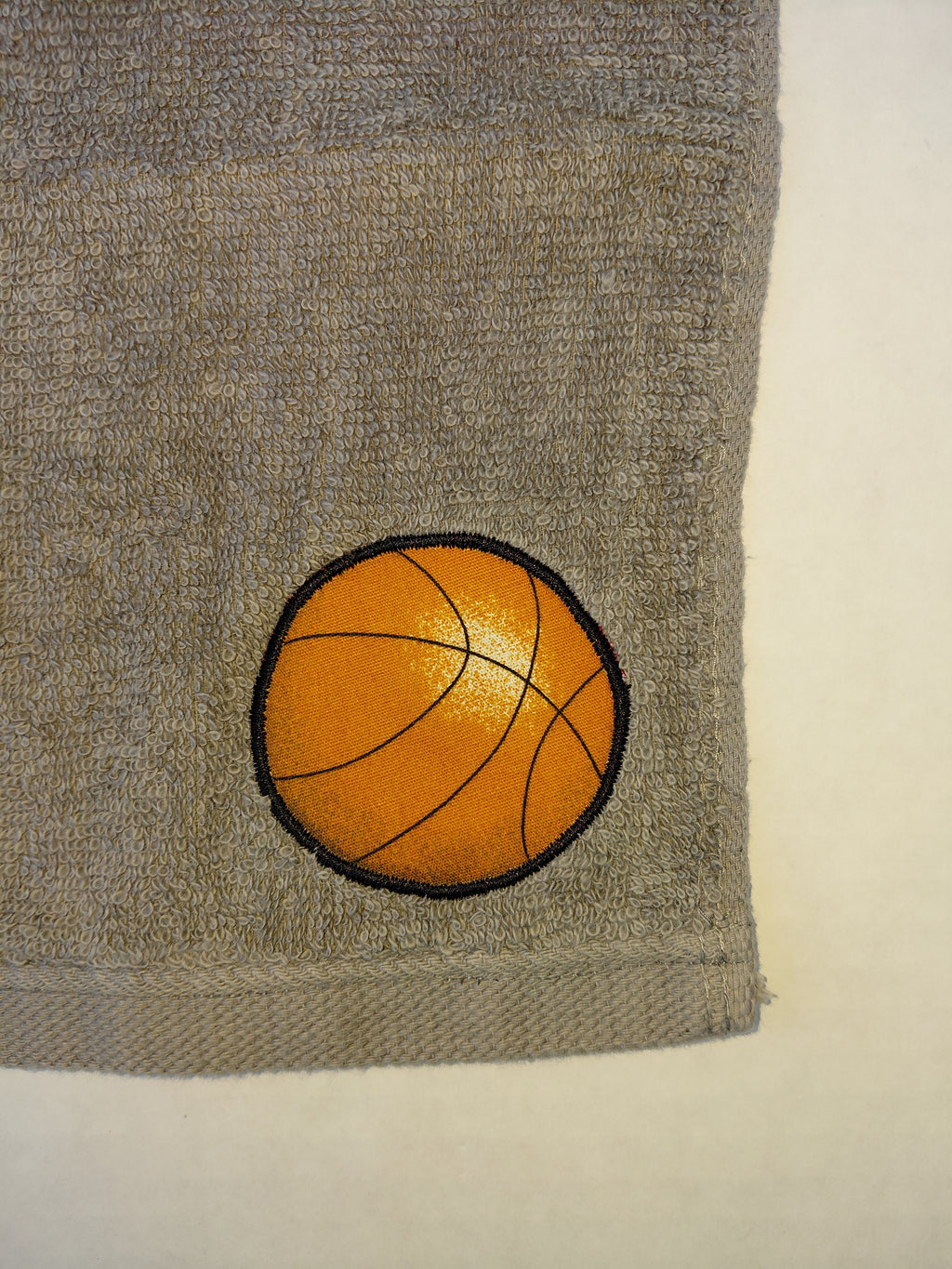 Basketball Washcloth – Handcrafted Stormy Sky Gray Bath Cloth | Sports Gift, Unique Handmade Bath Accessory