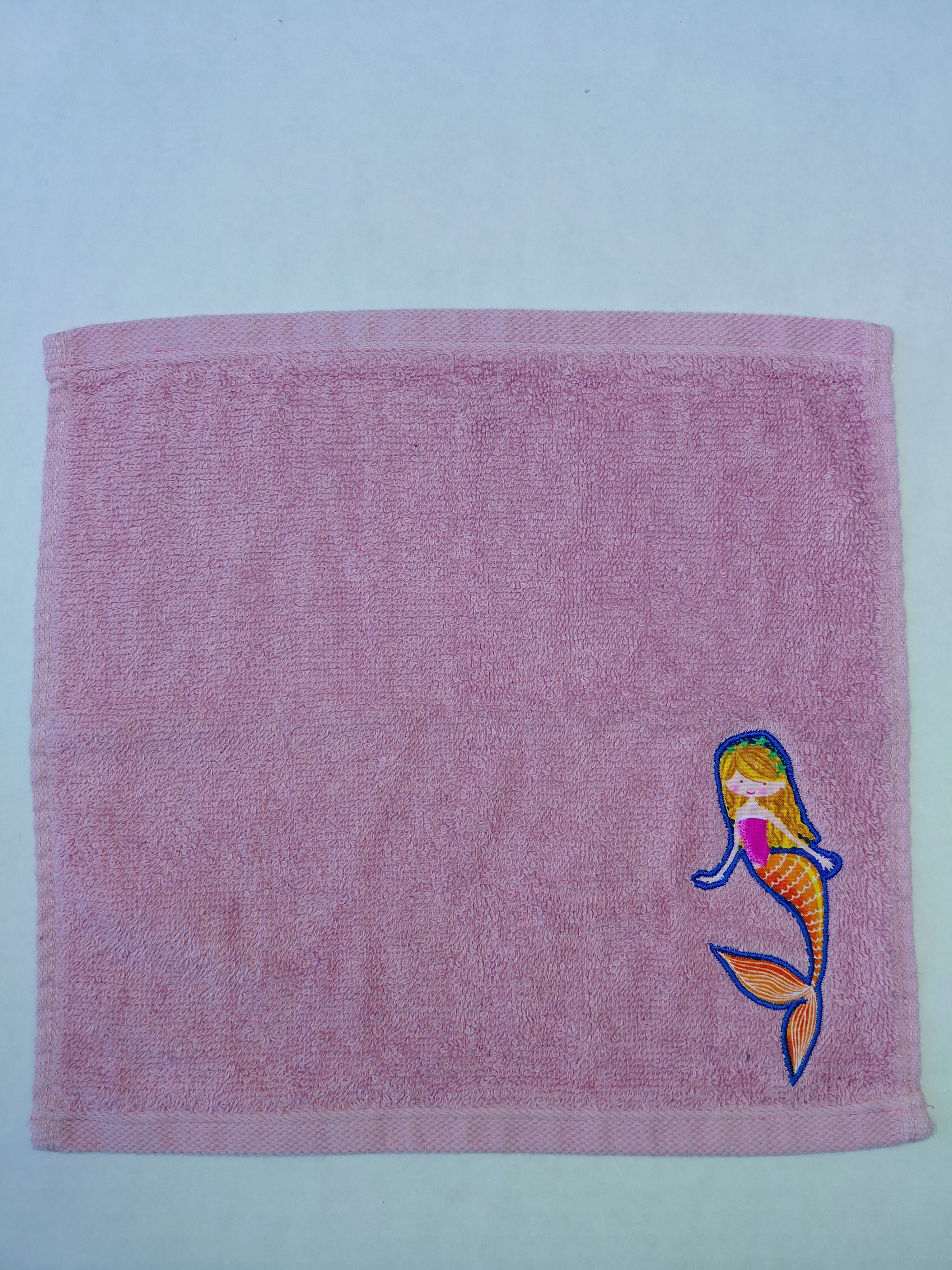 Mermaid Washcloth – Handcrafted Rose Pink Bath Cloth | Mermaid Gift for Girls, Unique Handmade Bath Accessory