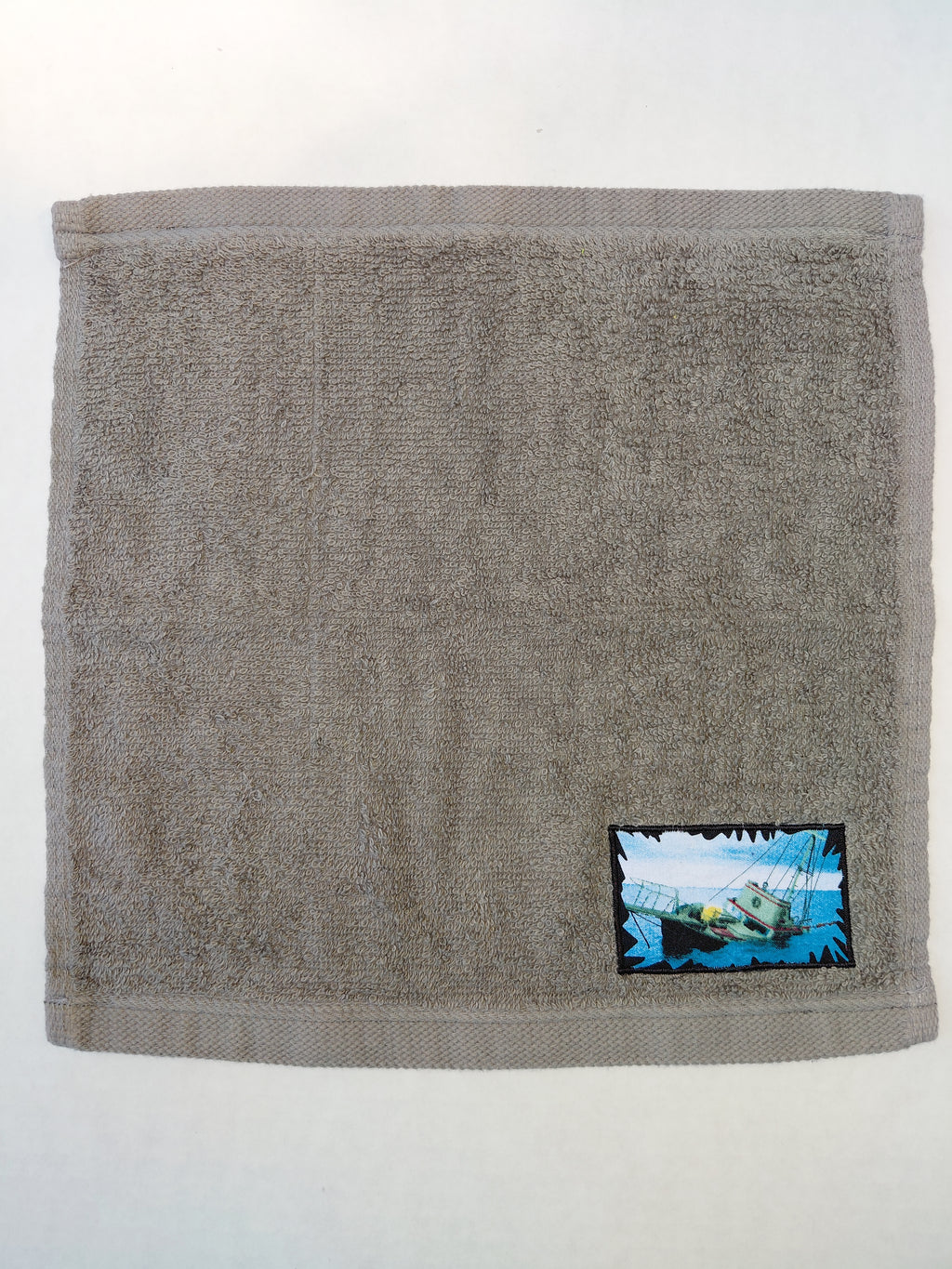 Sinking Boat Washcloth – Handcrafted Stormy Sky Gray Bath Cloth | Nautical Gift, Unique Handmade Bath Accessory
