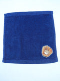 Baseball Glove Washcloth – Handcrafted Dark Blue Bath Cloth | Baseball Gift, Unique Handmade Bath Accessory