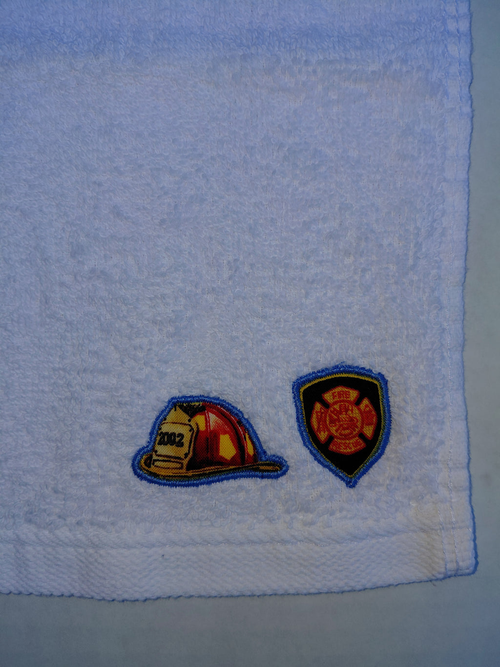 Firefighter Washcloth – Handcrafted Snow White Bath Cloth | Firefighter Gift, Unique Handmade Bath Accessory