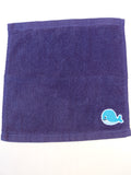 Whale Washcloth – Handcrafted Dark Blue Bath Cloth | Ocean Gift for Kids, Unique Handmade Bath Accessory