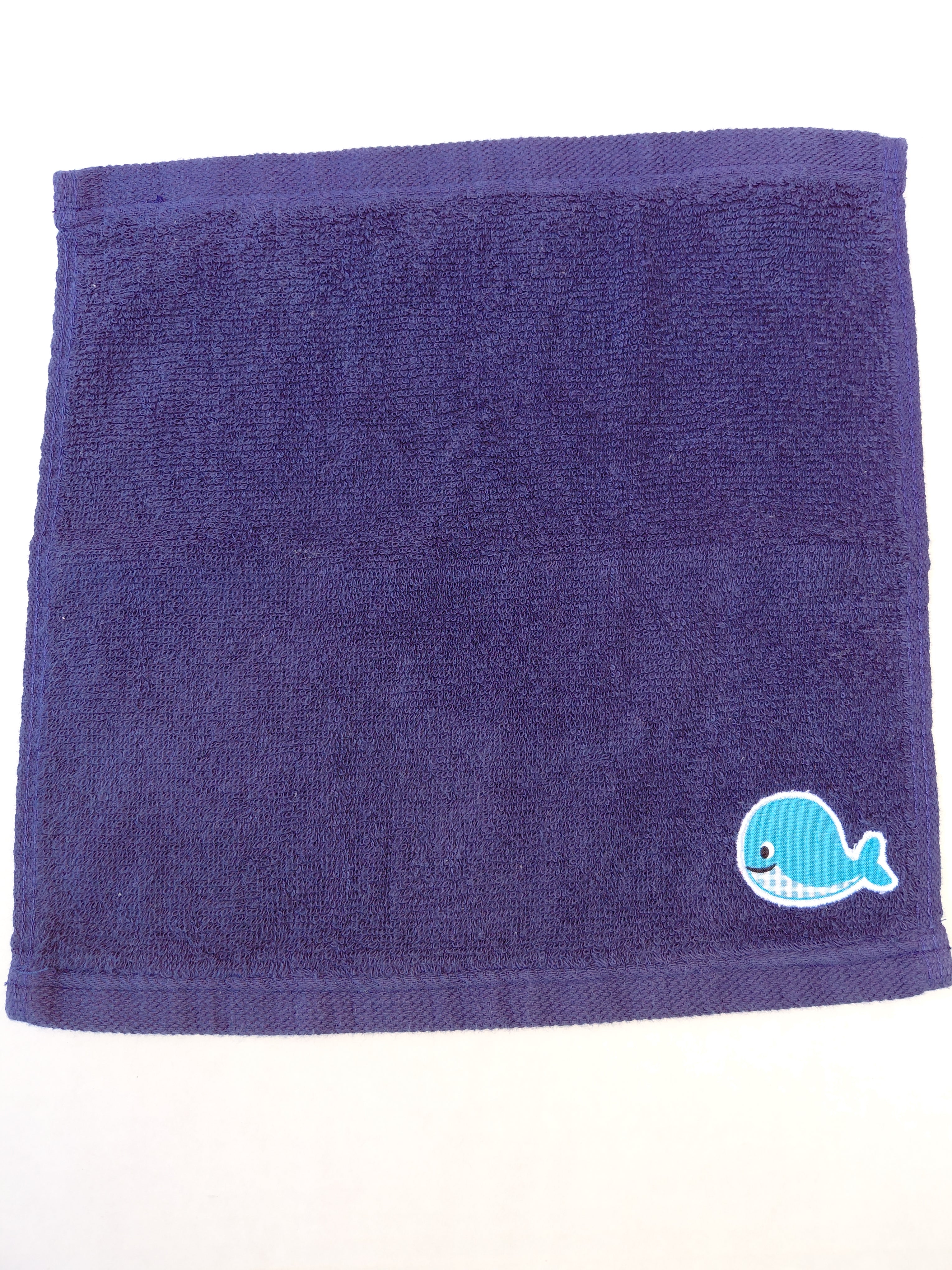 Whale Washcloth – Handcrafted Dark Blue Bath Cloth | Ocean Gift for Kids, Unique Handmade Bath Accessory