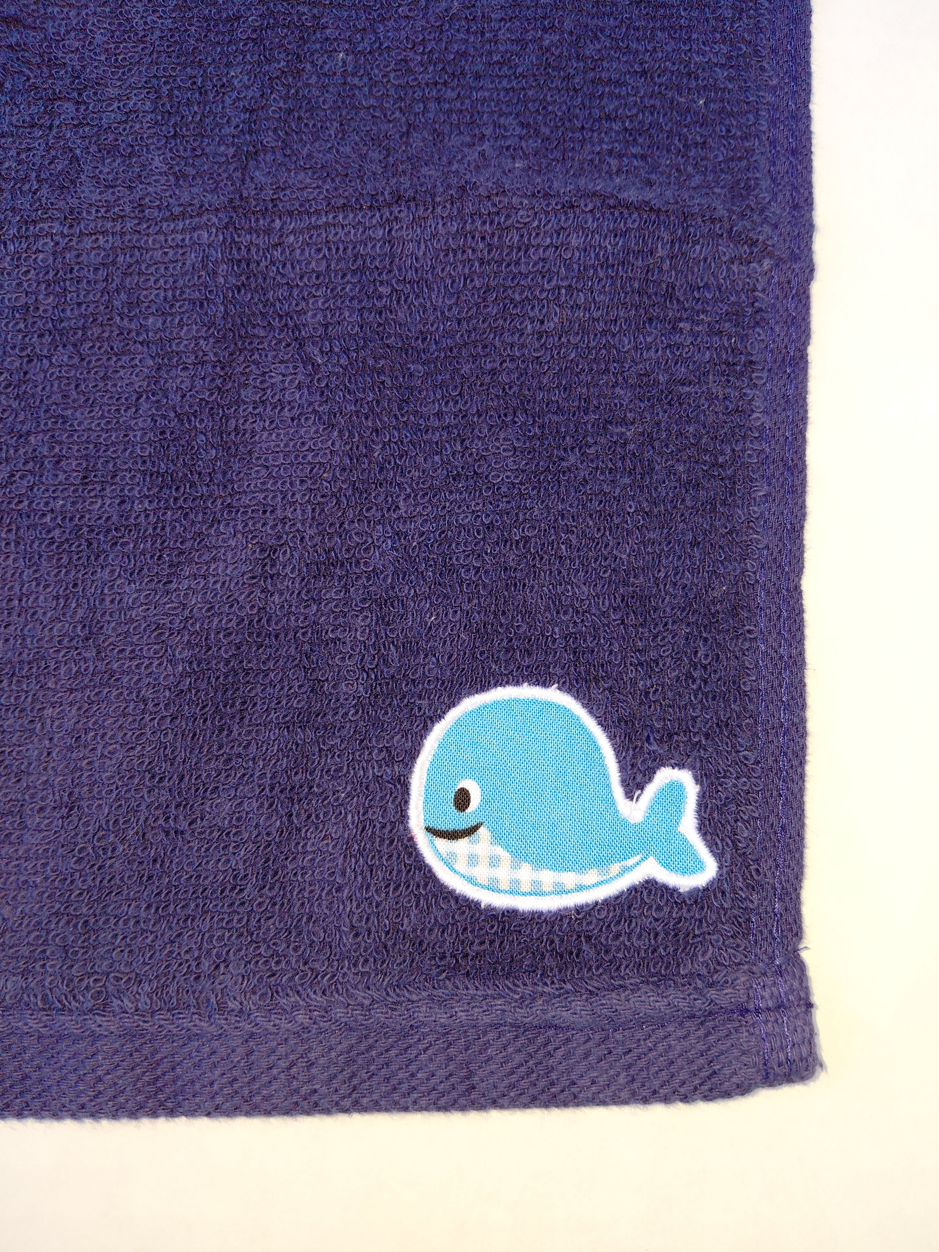 Whale Washcloth – Handcrafted Dark Blue Bath Cloth | Ocean Gift for Kids, Unique Handmade Bath Accessory