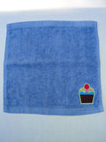 Cupcake Washcloth – Handcrafted Sky Blue Bath Cloth | Sweet Gift, Unique Handmade Bath Accessory