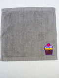Cupcake Washcloth – Handcrafted Stormy Sky Gray Bath Cloth | Sweet Gift, Unique Handmade Bath Accessory