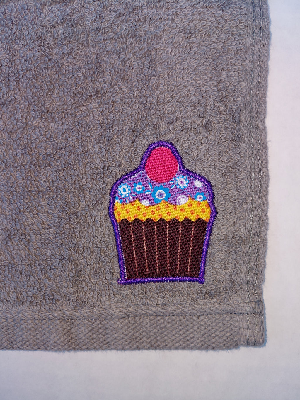 Cupcake Washcloth – Handcrafted Stormy Sky Gray Bath Cloth | Sweet Gift, Unique Handmade Bath Accessory